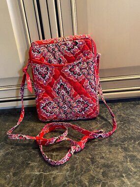 Vera Bradley Crossbody Bag featuring the retired "Frankly Scarlett" red paisley